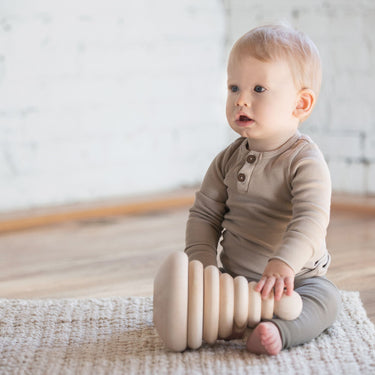 KidWild Organic Vintage L/S Top, Oatmeal